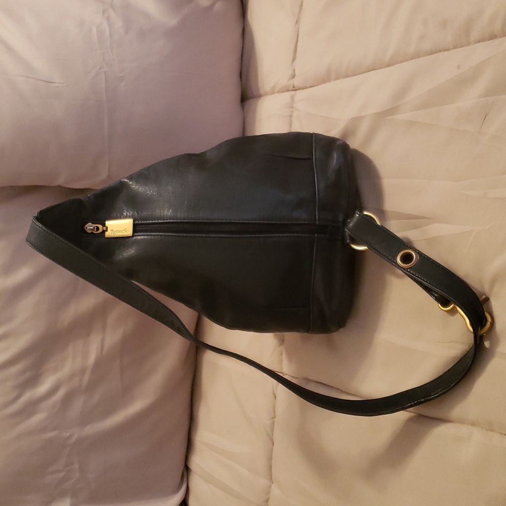 Tignanello Sling Leather Bag Dark Navy - Picture 2 of 8